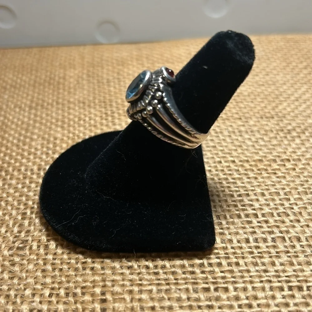 ⭐️⭐️Sterling Topaz/Ruby Ring⭐️⭐️